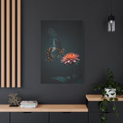 Swallowtail Butterfly and Pink Garden Flower Wall Art & Canvas Prints