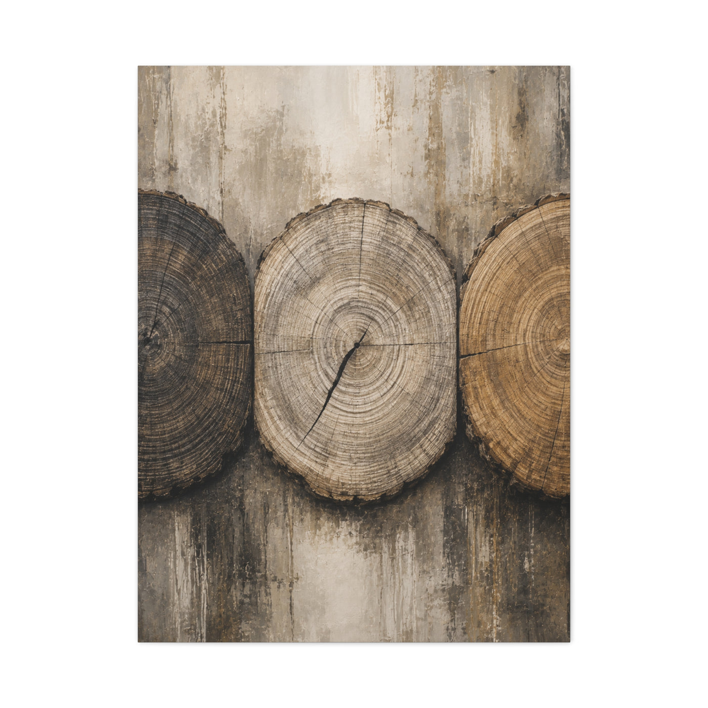Natural Wood Grain Tree Rings Abstract Trees Wall Art & Canvas Print