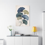 Navy Ginkgo Botanical Elegance Wall Art & Canvas Print
