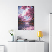 Cherry Blossom Street Wall Art & Canvas Print