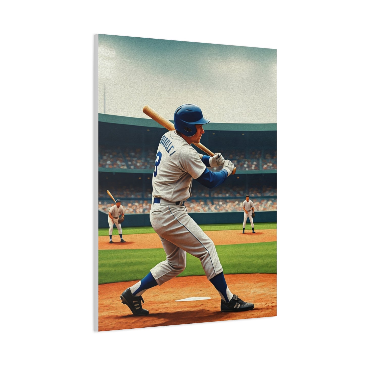 Classic Batter Swing in Stadium Action Wall Art & Canvas Prints