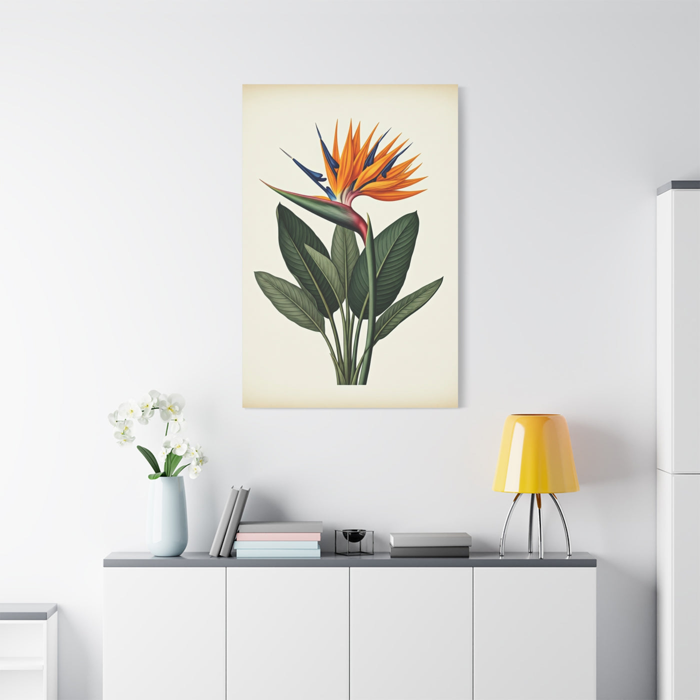 Tropical Bird of Paradise Illustration Wall Art & Canvas Prints