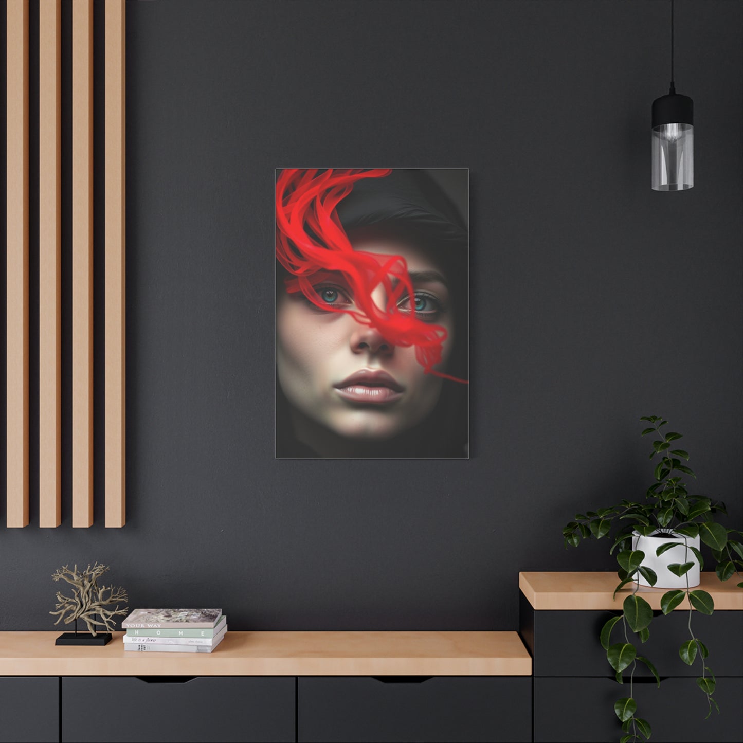 Masterpiece Black, White & Red Art Vision Wall Art & Canvas Print
