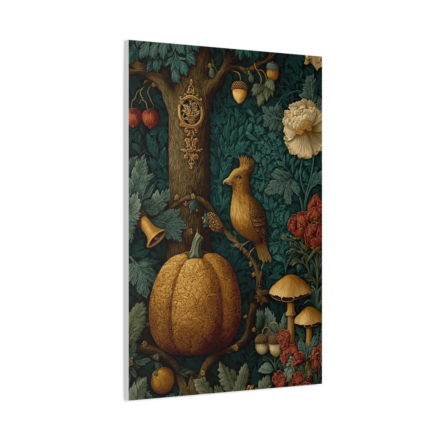 Autumn Woodland Tapestry Scene Wall Art & Canvas Print