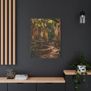 Hidden Courtyard Garden Fountain Wall Art & Canvas Print