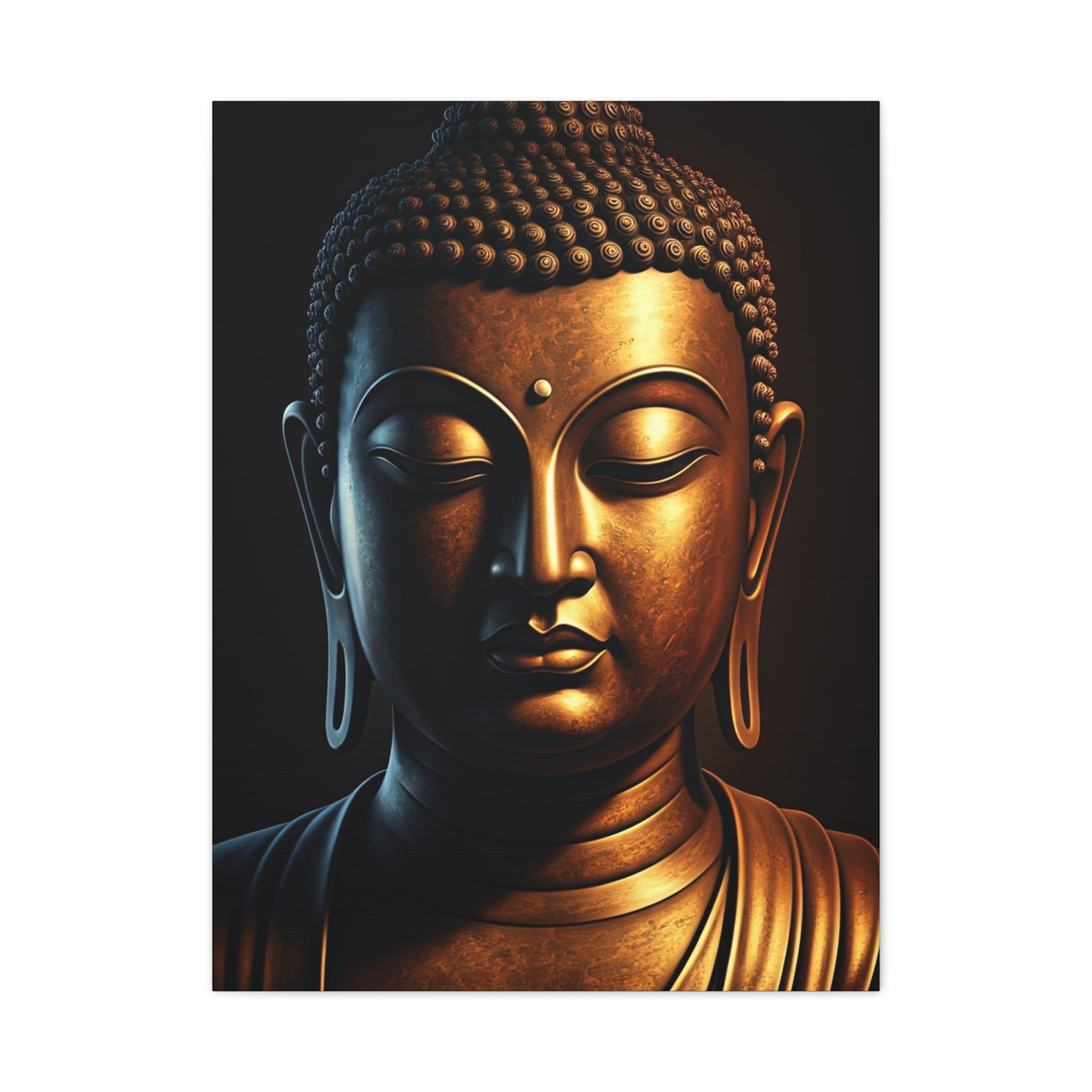 Golden Spark Buddha Meditation Wall Art & Canvas Prints – Wallpics