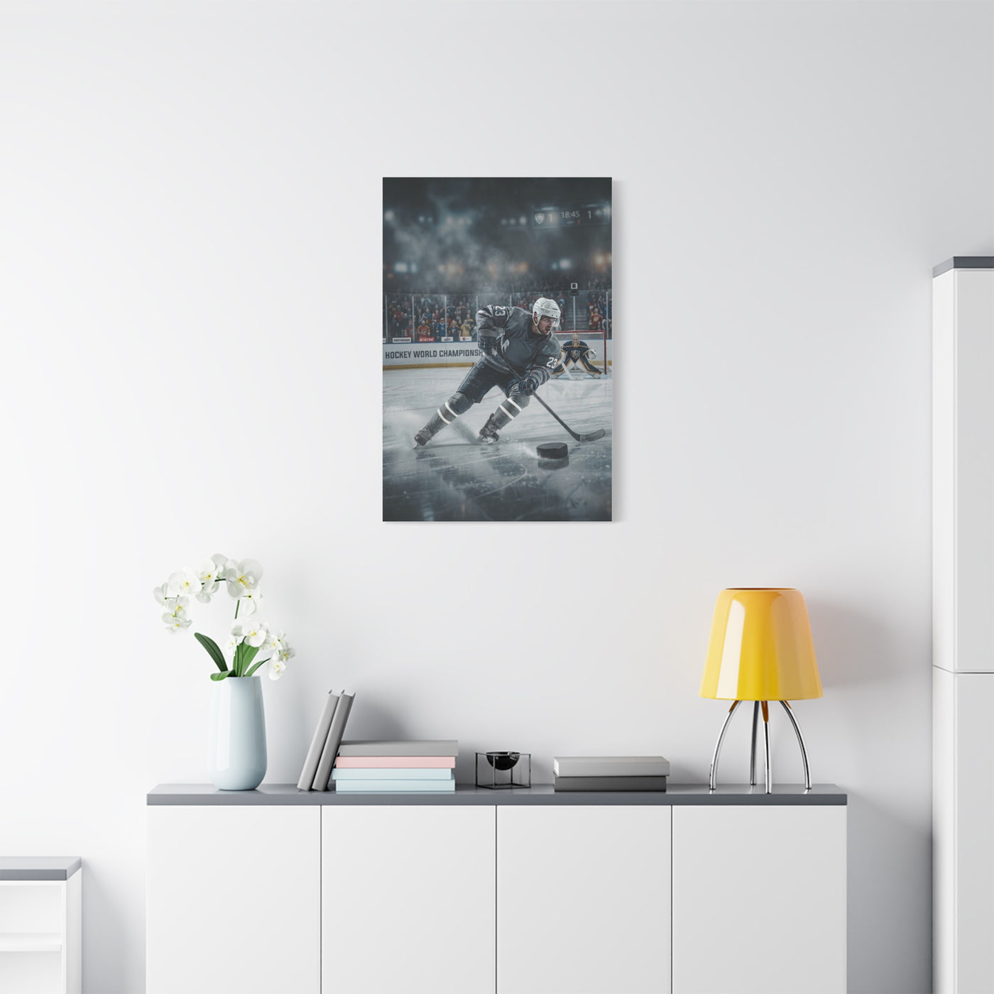 Championship Hockey Action Sports Wall Art & Canvas Print