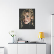Wind-Swept Blonde Muse Editorial Portrait Wall Art & Canvas Print