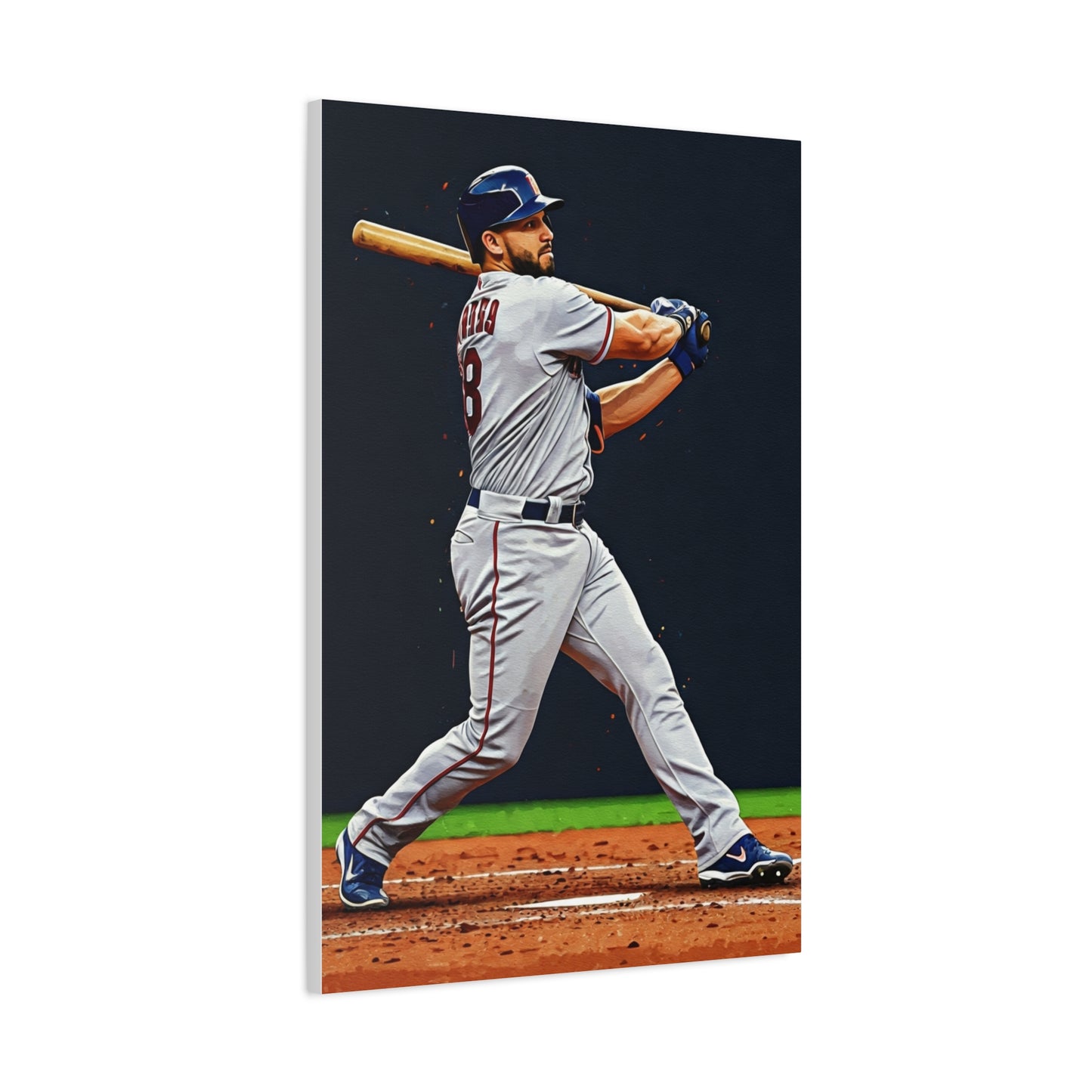 Classic Baseball Batting Stance Wall Art & Canvas Prints