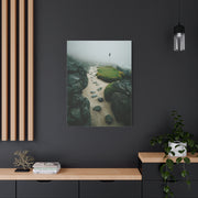 Coastal Mist Golf Green Minimal Wall Art & Canvas Print