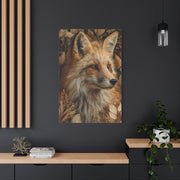 Neutral Botanical Fox Portrait Wall Art & Canvas Print