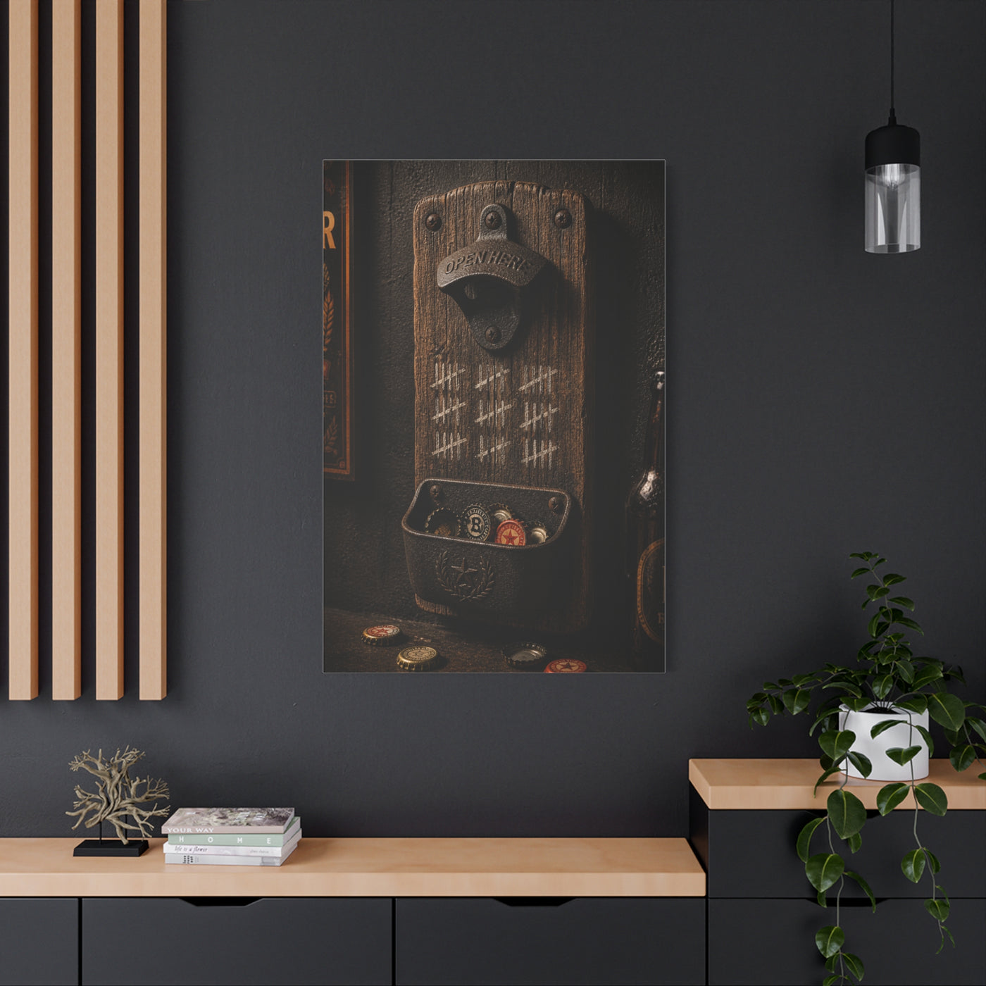 Rustic Bottle Opener Wall Sculpture Wall Art & Canvas Print