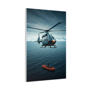 Arctic Rescue Helicopter Scene Wall Art & Canvas Print