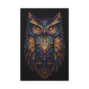 Jewel Feather Fractal Owl Wall Art & Canvas Print