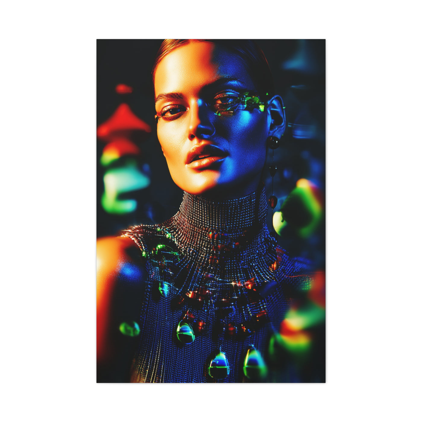 Luminous Fashion Portrait Contemporary Wall Art & Canvas Print