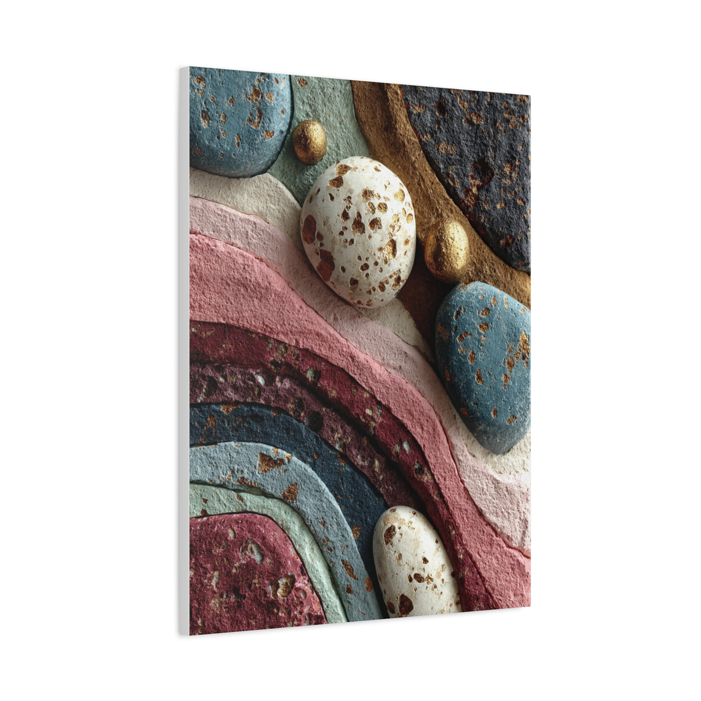 Layered Mineral Stone Abstract Wall Art & Canvas Print