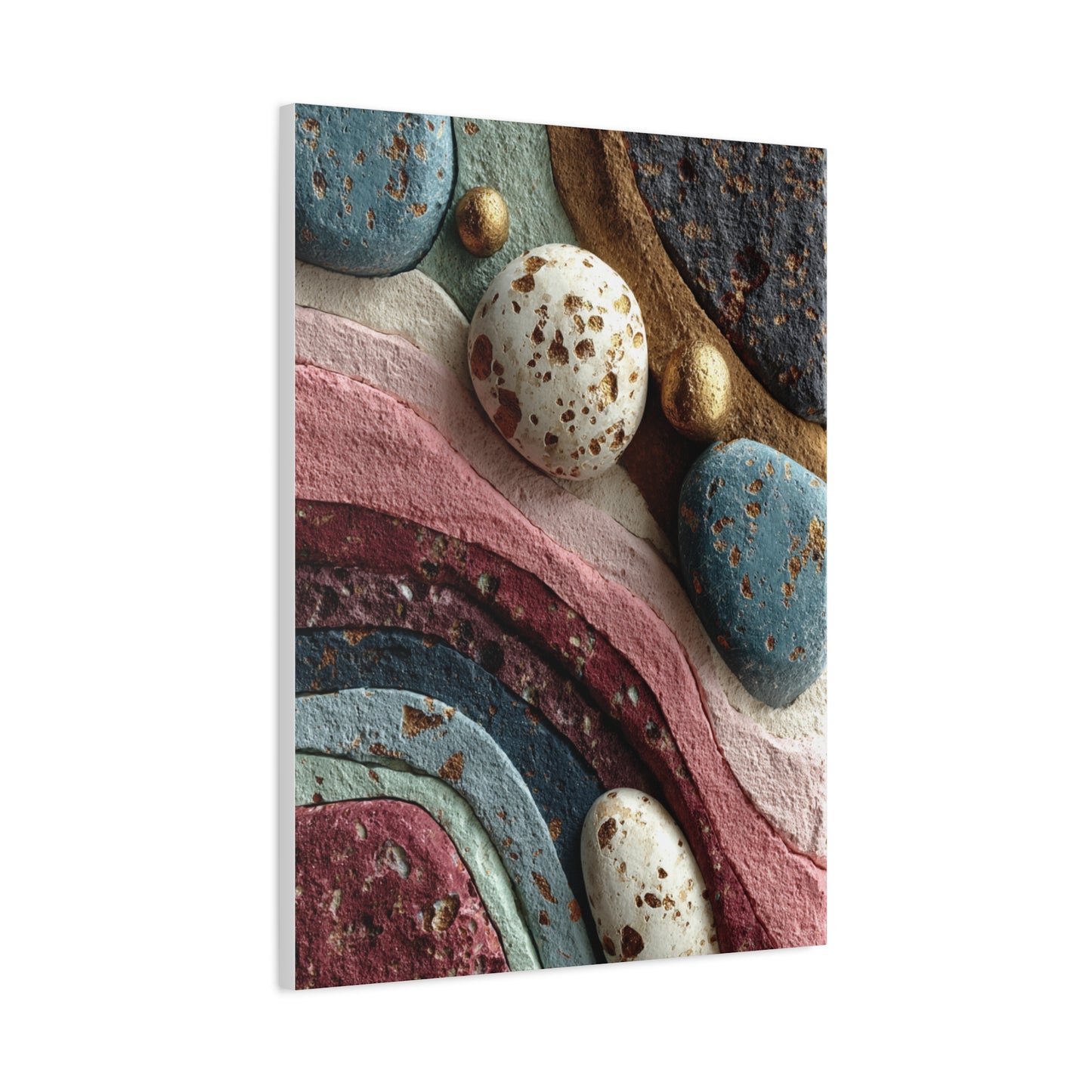 Layered Mineral Stone Abstract Wall Art & Canvas Print
