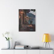 Amalfi Coast Candlelit Terrace Wall Art & Canvas Print