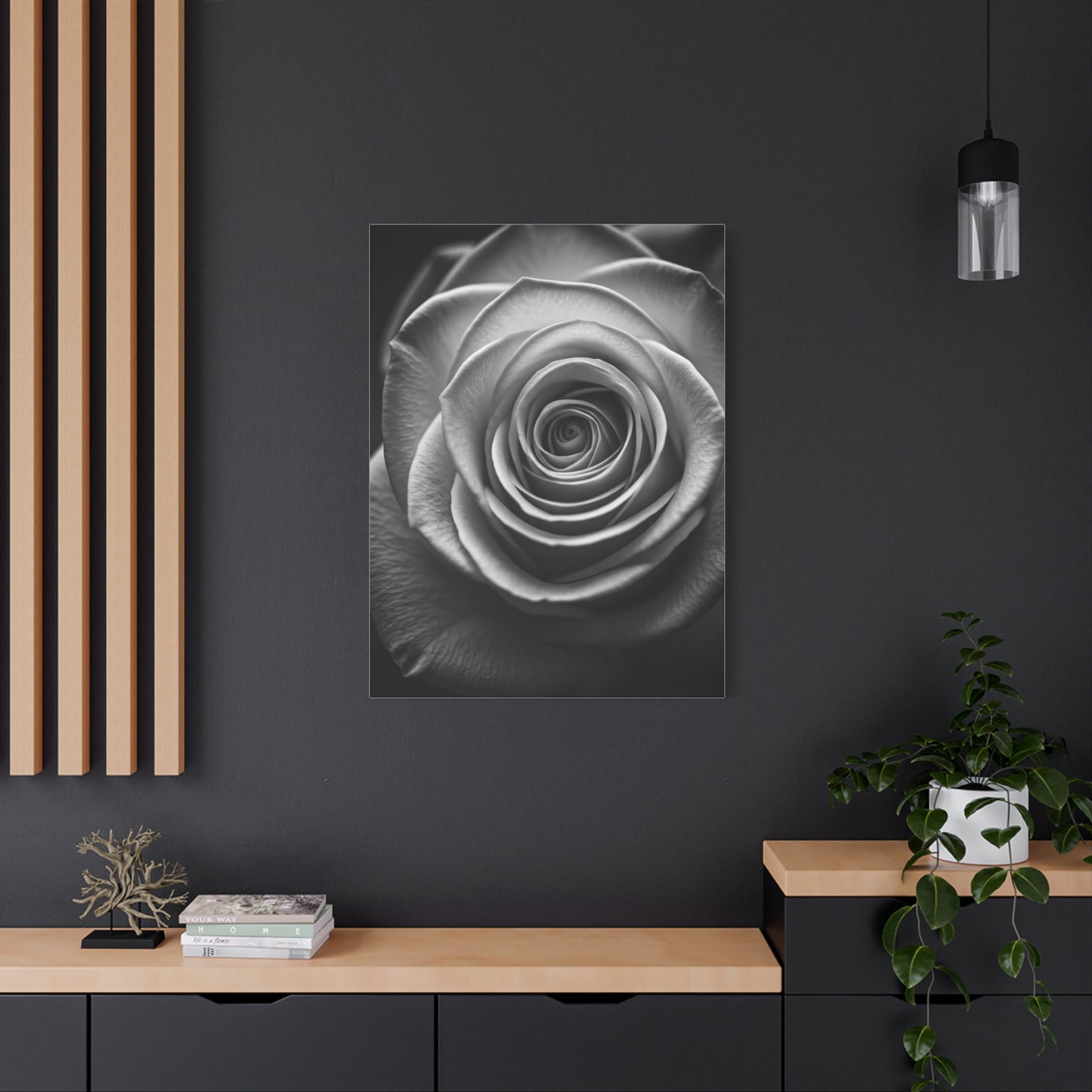 Monochrome Daisy Center Detail Wall Art & Canvas Prints