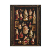 Antique Glass Santa Ornament Shadowbox Wall Art & Canvas Print