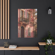 Romantic European Pink Facade Wall Art & Canvas Print