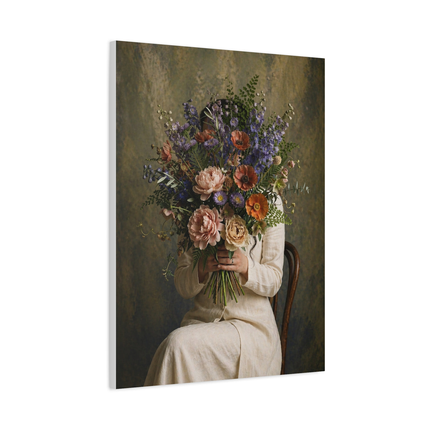 Concealed Identity Floral Portrait Wall Art & Canvas Print