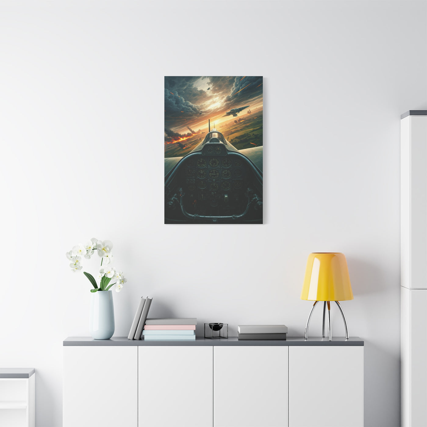 Cockpit Horizon Combat Flight Wall Art & Canvas Prints
