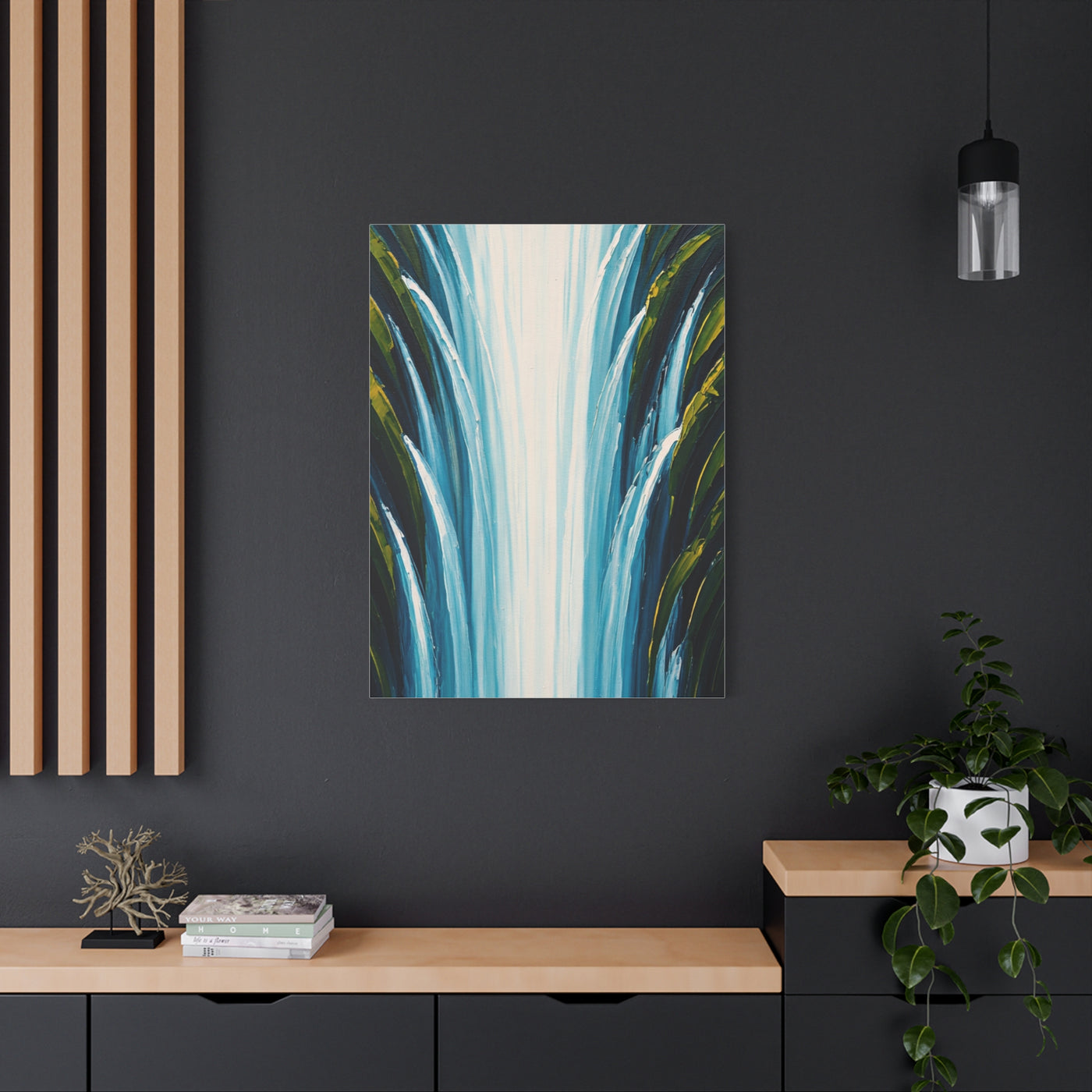 Vertical Cascade Flow Abstract Wall Art & Canvas Prints