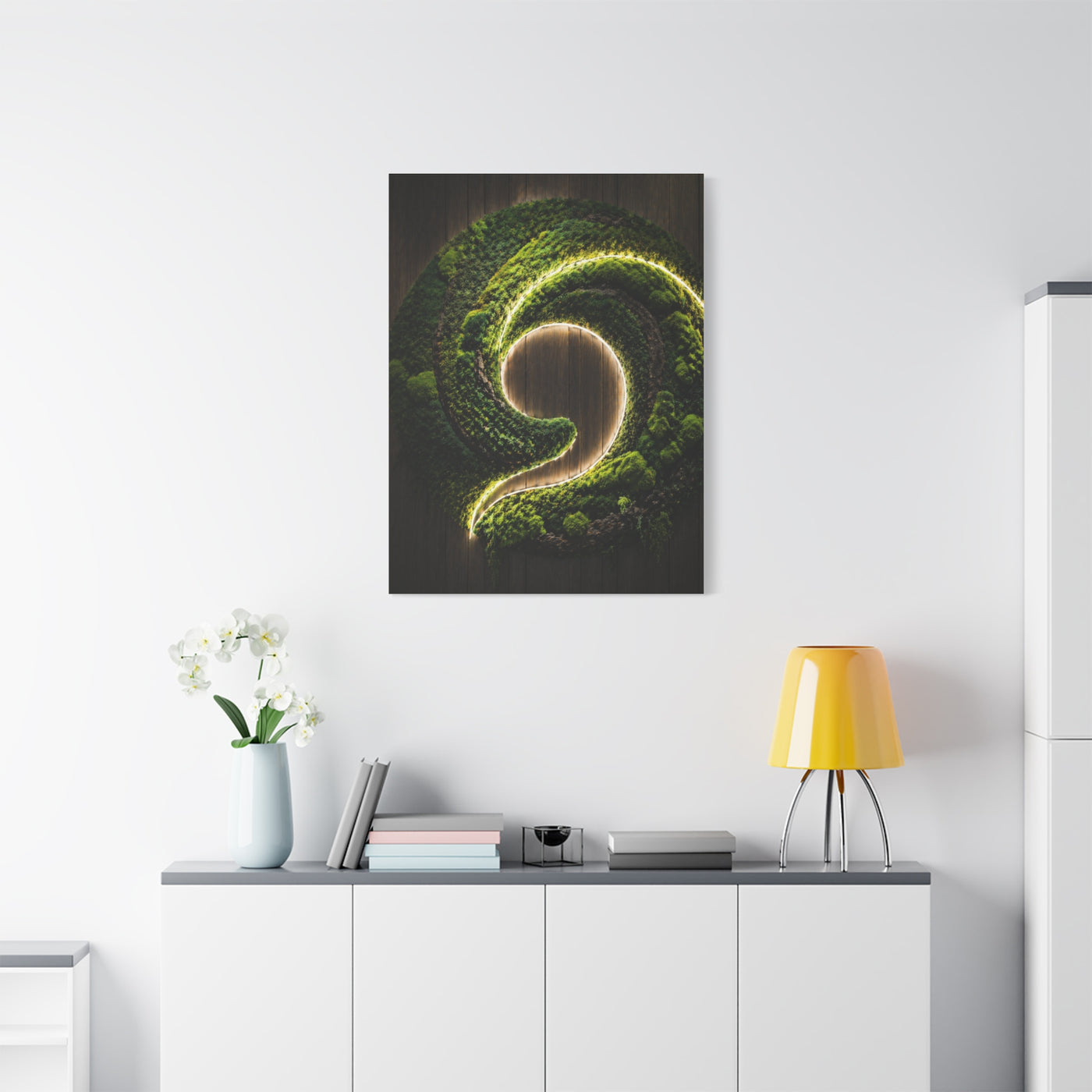 Moss Innovation Spiral Biophilic Wall Art & Canvas Print