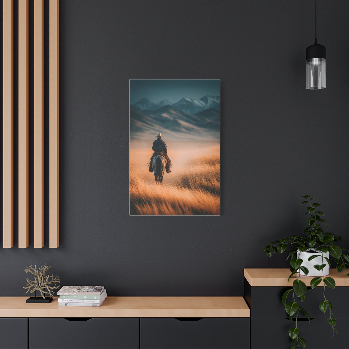 Western Rider Open Plains Wall Art & Canvas Print