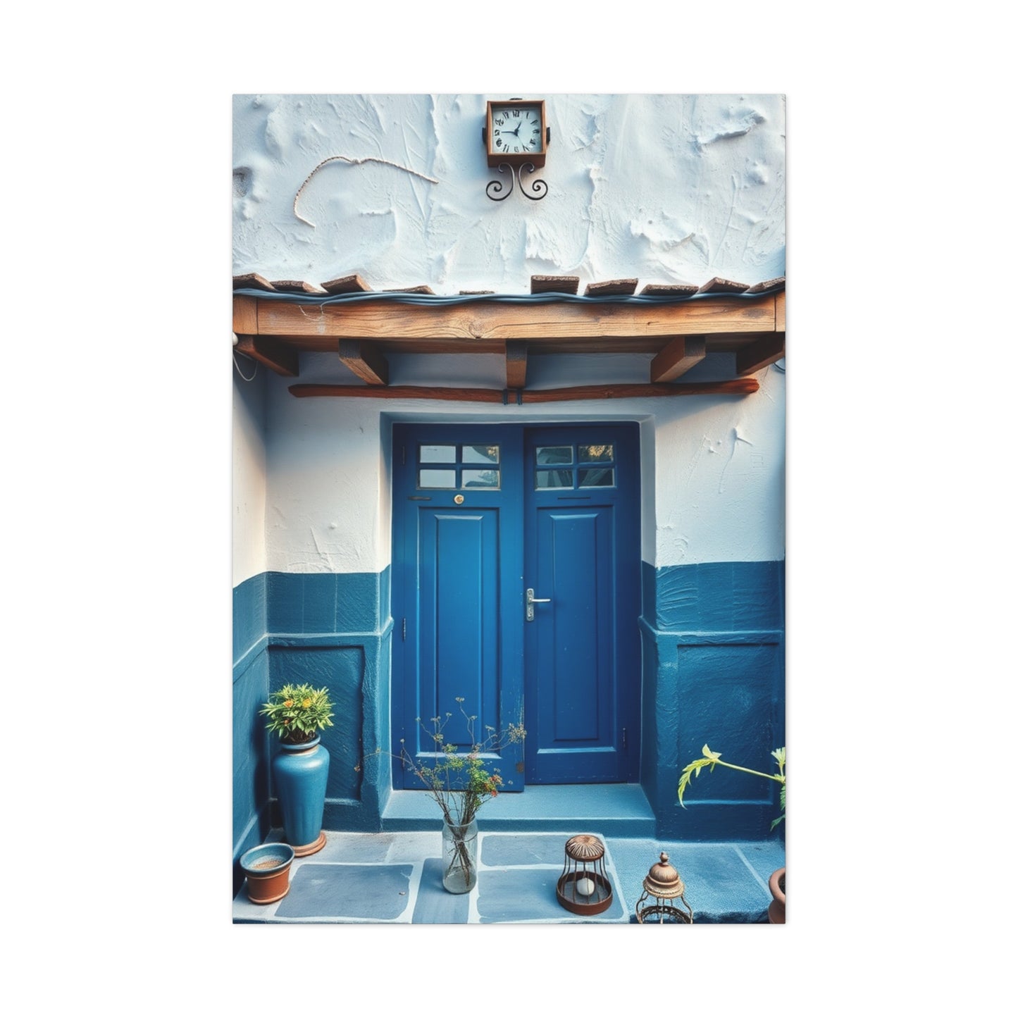 Supreme Collection Blue and White Art Wall Art & Canvas Print