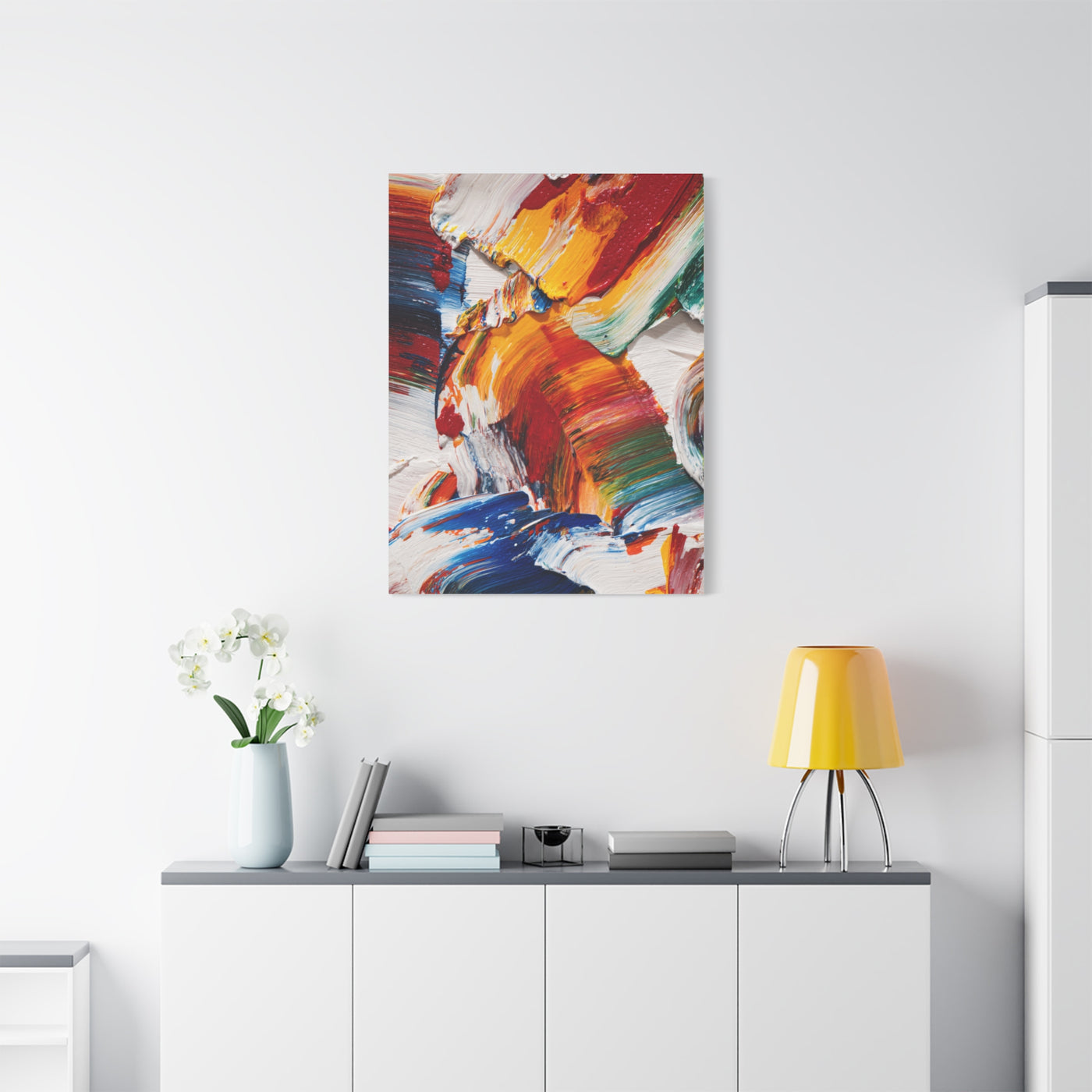 Bold Multicolor Abstract Brushstroke Wall Art & Canvas Print