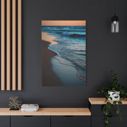 Gentle Sunset Waves on Quiet Shoreline Wall Art & Canvas Print