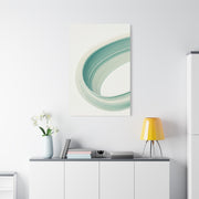 Teal Curve Minimal Abstract Wall Art & Canvas Prints