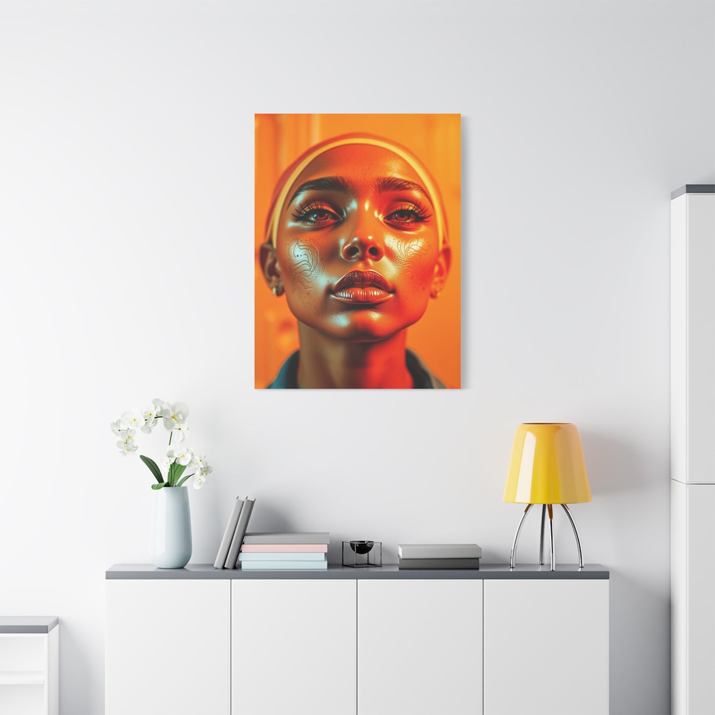 Pop of Orange Art Luxury Canvas Wall Art & Canvas Print