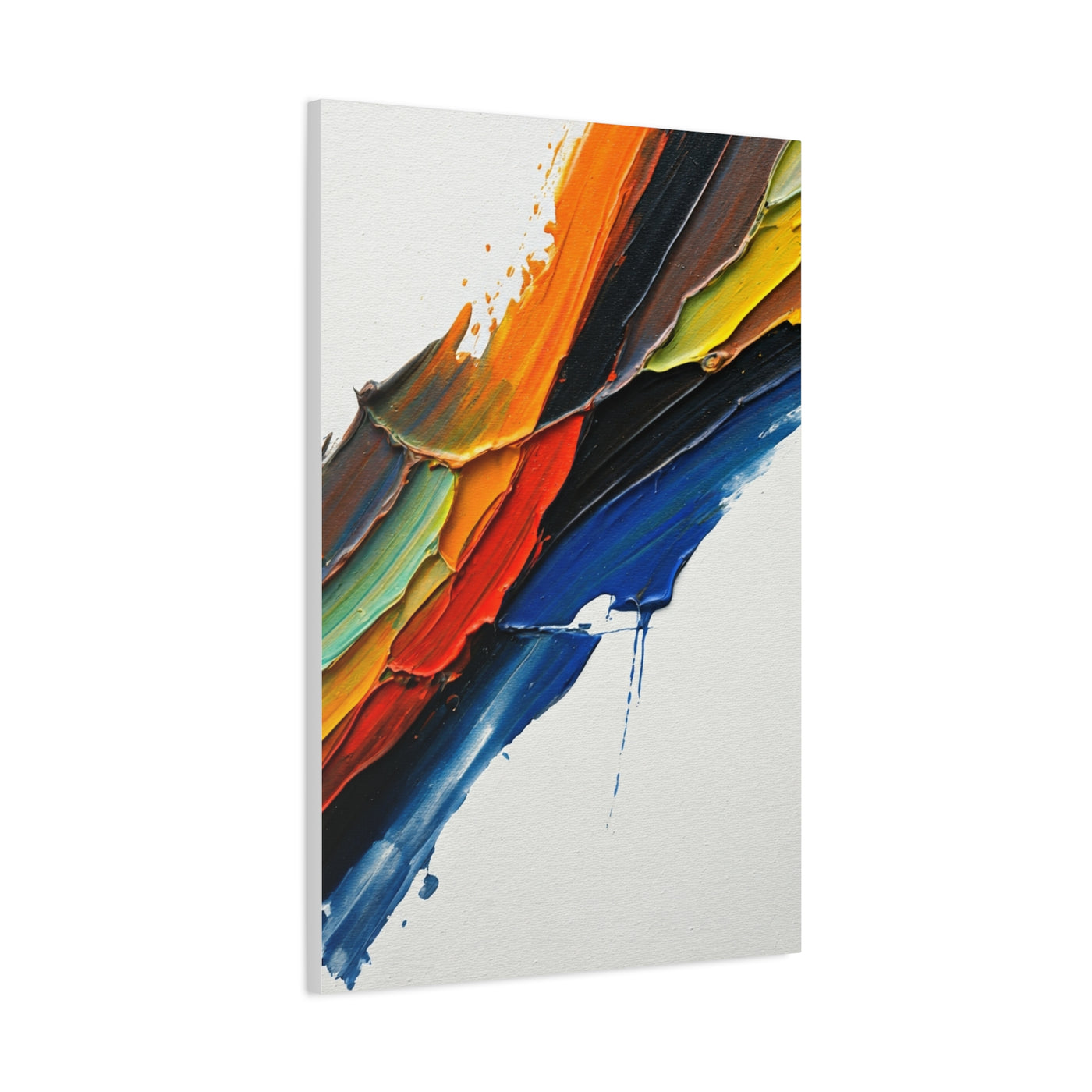 Expressive Multicolor Stroke Abstract Wall Art & Canvas Prints