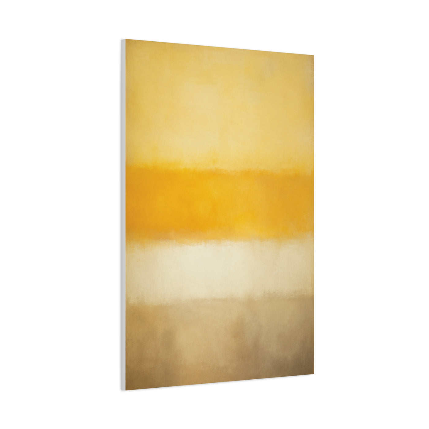 Minimal Color Field Golden Horizon Wall Art & Canvas Print