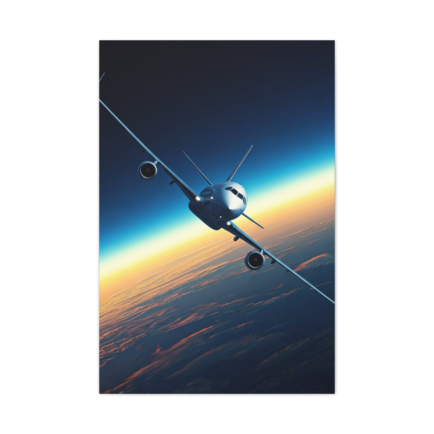 Sunset Jet Flight Path Wall Art & Canvas Prints