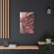 Parisian Pink Flower Market Street Wall Art & Canvas Print