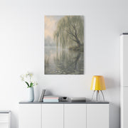 Misty Willow Reflection Lake Trees Wall Art & Canvas Print