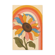 Retro Rainbow Sunflower Wall Art & Canvas Print