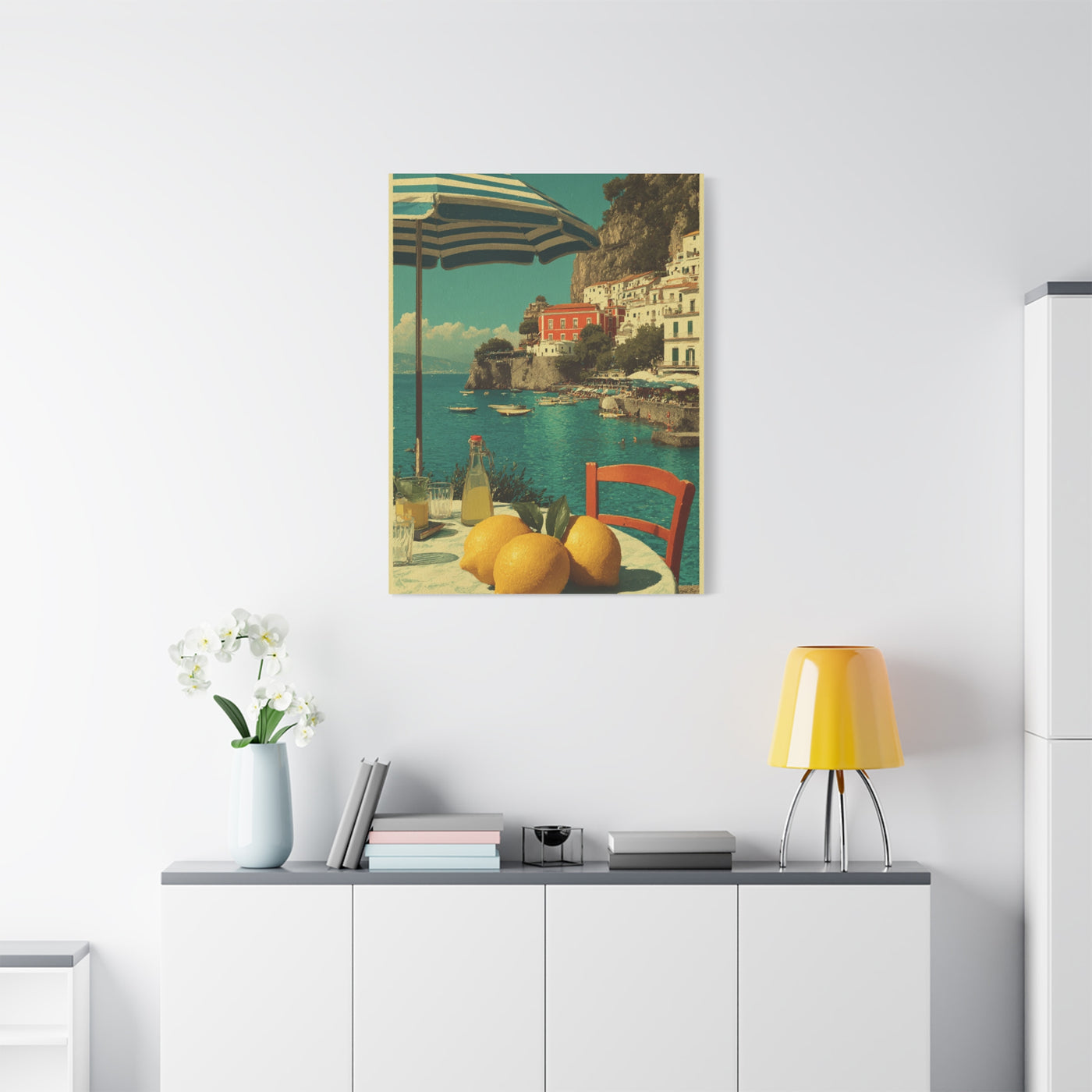 Vintage Amalfi Lemon Terrace Wall Art & Canvas Print