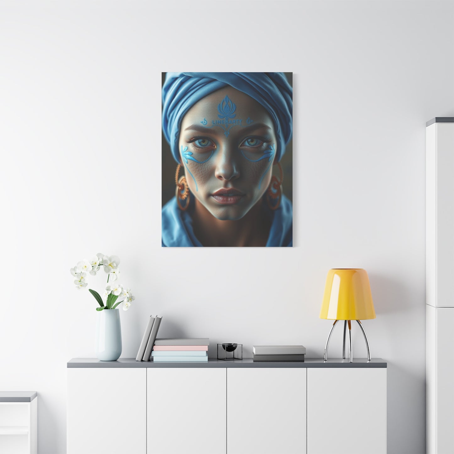 Cobalt Tranquility Painting Wall Art & Canvas Print