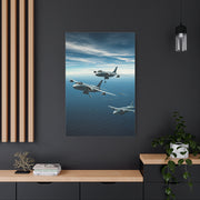 Squadron Formation Over Ocean Sky Wall Art & Canvas Prints