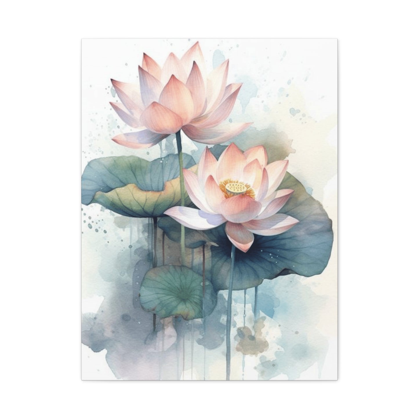 White Lotus Painting Wall Art & Canvas Prints