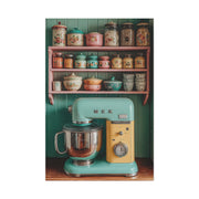 Vintage Pastel Kitchen Mixer Display Wall Art & Canvas Print