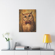 Whimsical Scholar Owl Portrait Wall Art & Canvas Print
