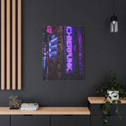 Cyberpunk Neon Vending Machine Street Wall Art & Canvas Print