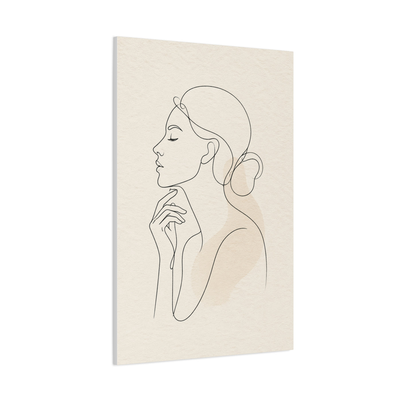 Minimal Continuous Line Portrait Wall Art & Canvas Print