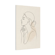 Minimal Continuous Line Portrait Wall Art & Canvas Print